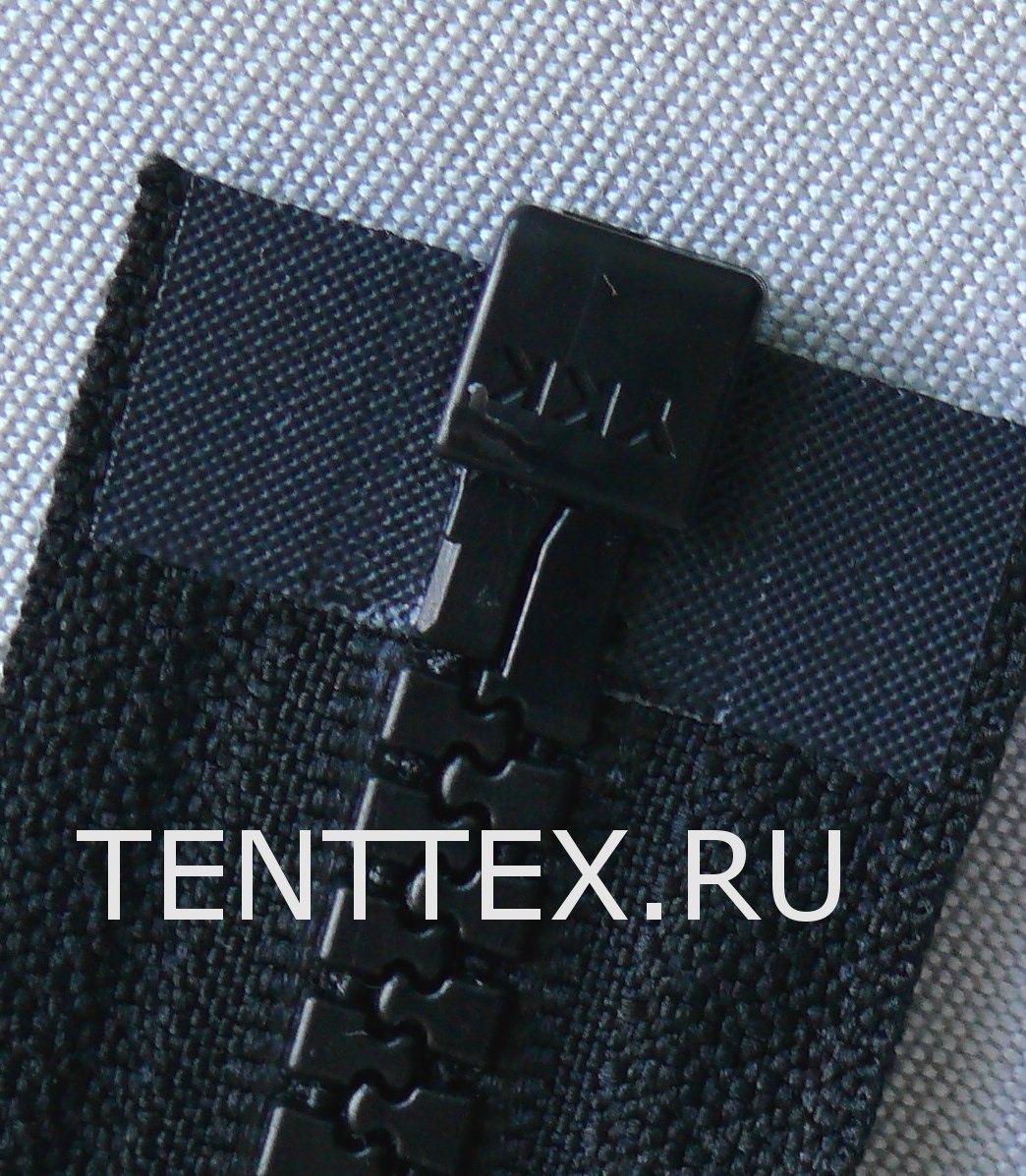 Качественная заделка нижней части тентовой молнии YKK